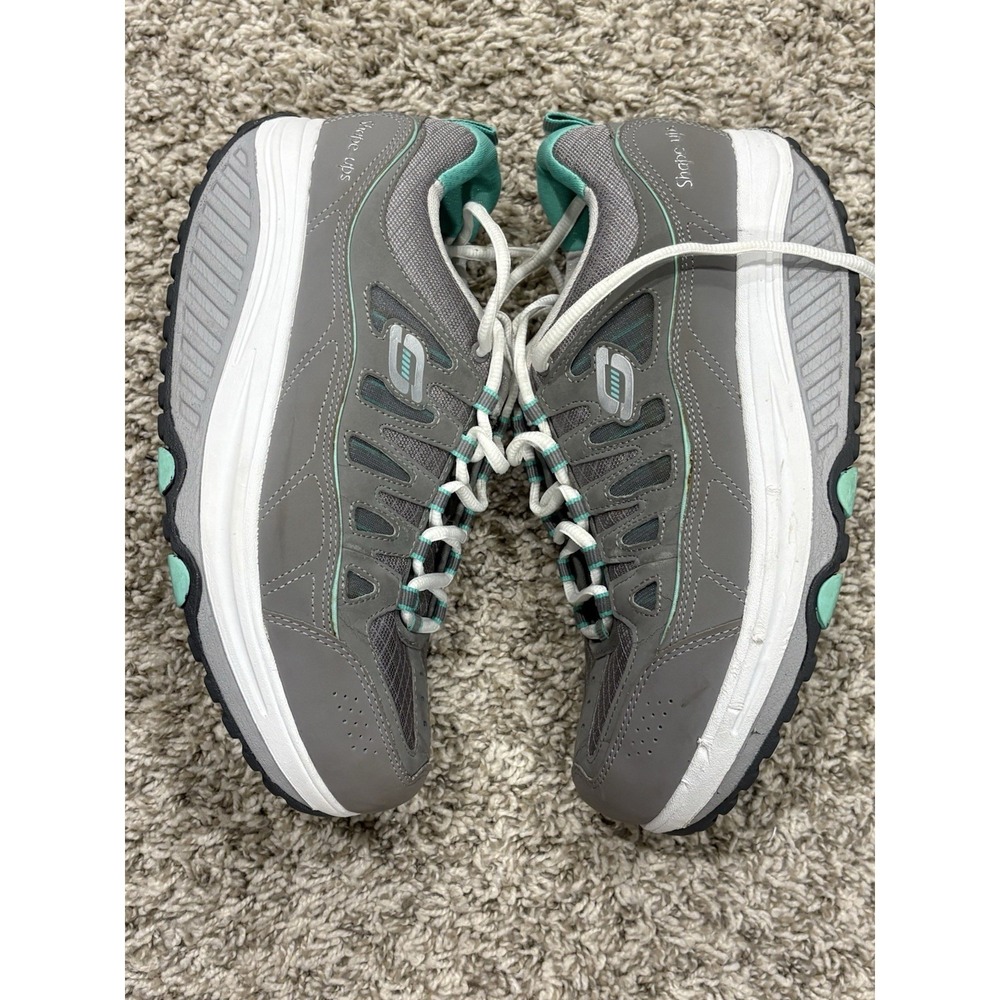Skechers Shape Ups - Grey Aqua - Women's 8.5 Toning Walking Shoes Athletic Shoe